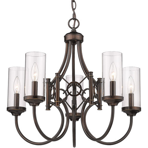 Quincy 5 Light 23 inch Cordoban Bronze Chandelier Ceiling Light